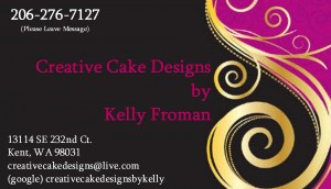 Creative Cakes by Kelly Business Card